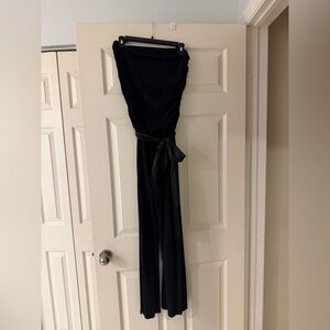 INC International Concepts Black Strapless Jumpsuit